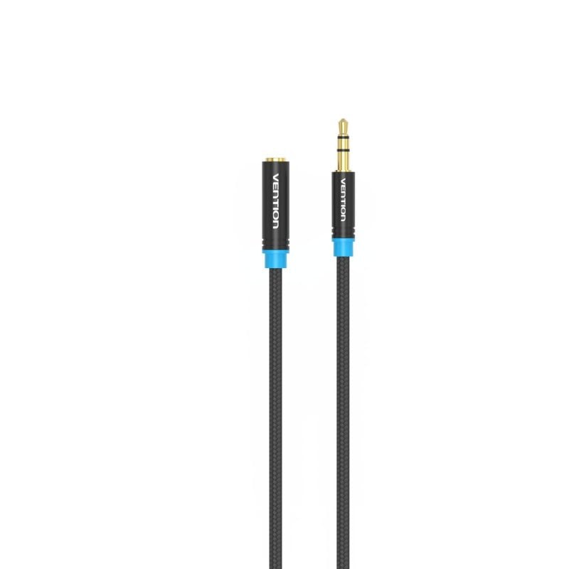 Image of Cavo Stereo Vention VAB-B06-B150-M Jack 3.5mm Maschio - Jack 3.5mm Femmina 1.5m Nero cod079