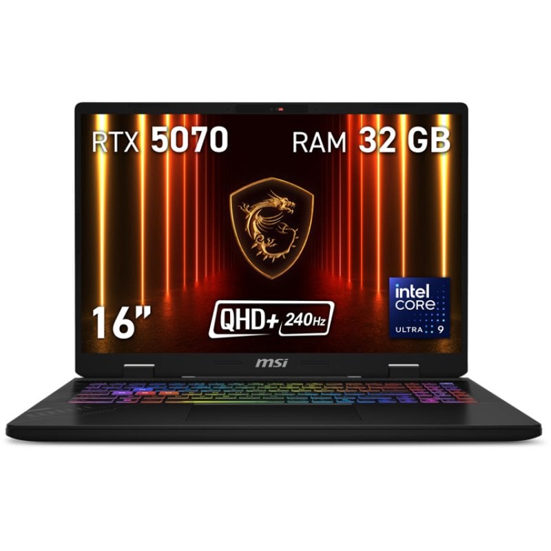 MSI Crosshair 16 HX AI D2XWGKG-206XES Intel Core Ultra 9 275HX/32GB/1TB SSD/RTX 5070/16" MSI Crosshair 16 HX AI D2XWGKG-206XES Intel Core Ultra 9 275HX/32GB/1TB SSD/RTX 5070/16"