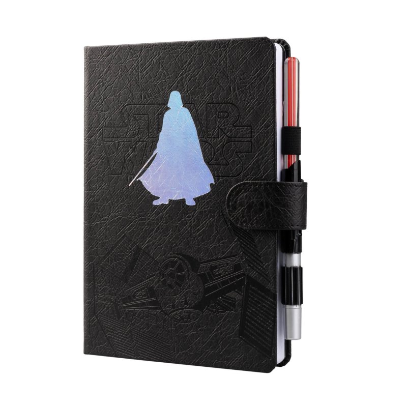Image of Quaderno A5 Premium con penna a forma di spada laser di Darth Vader di Star Wars cod079