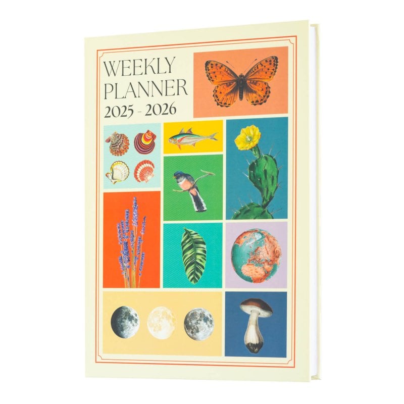Image of Diario scolastico 2025/2026 Settimanale A5 con dorso 17 mesi Giardino nostalgico cod079