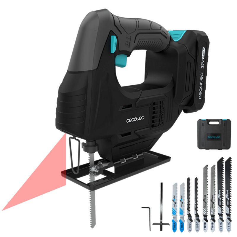 Sega A Gattuccio Cecotec MultiCut 500 Vision Liberty Laser, 8 Lame Batteria 21v