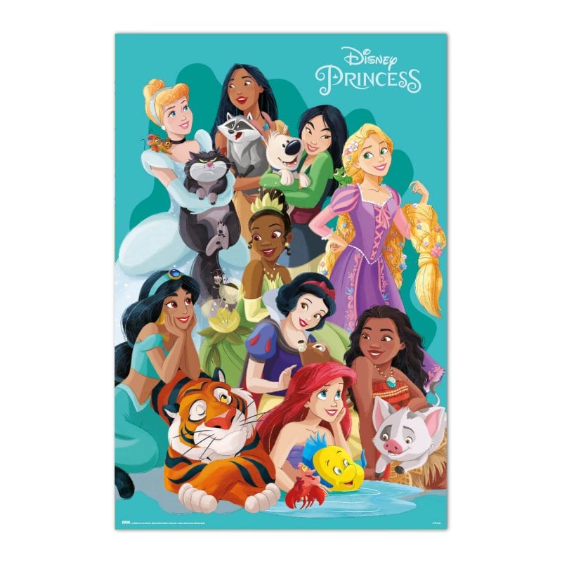 Image of Poster delle principesse Disney e degli animali domestici cod079