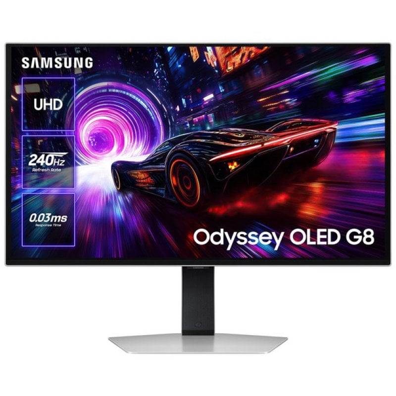 Image of Monitor Samsung Odyssey G8 G81SF 27" QD-OLED 4K UHD 240Hz Argento Monitor Samsung Odyssey G8 G81SF 27" QD-OLED 4K UHD 240Hz Argento cod079