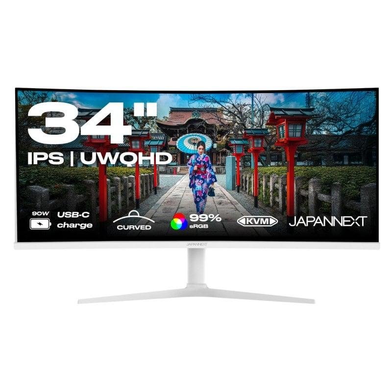 Monitor JAPANNEXT JN-IPS34Q-HC6-W 34" WUQHD 60Hz IPS Curvo USB-C KVM 5ms