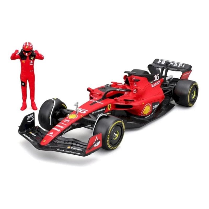 Image of Modello Automobilistico Bburago Ferrari SF-23 Charles Leclerc 1/24 Metallico Plastica cod079