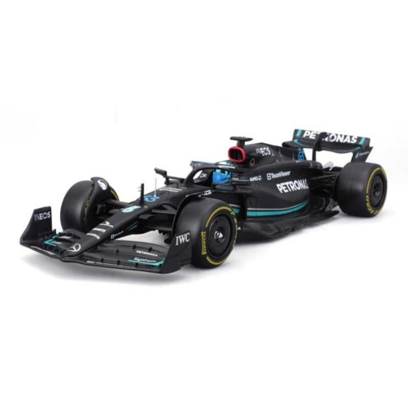 Image of Auto pressofusa Bburago Mercedes AMG W14 George Russell 63 in scala 1/24 con dettagli realistici cod079