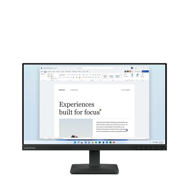 Image of Monitor Lenovo L24-4e 23.8" Full HD 1920x1080 6ms LCD Nero Monitor Lenovo L24-4e 23.8" Full HD 1920x1080 6ms LCD Nero cod079