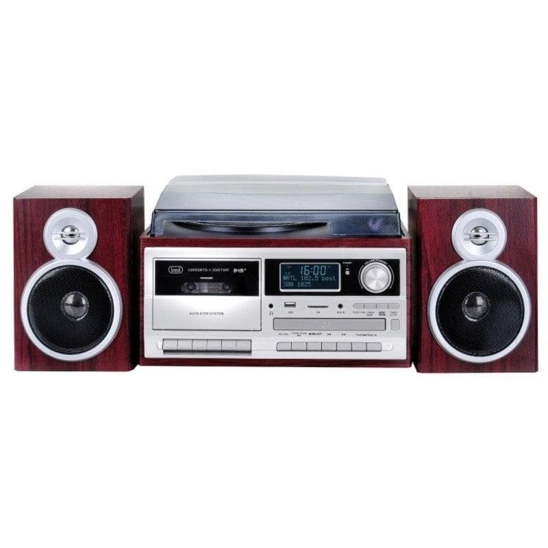 Platenspeler Trevi TT 1072 DAB 25W RMS USB SD Radio CD Cassette