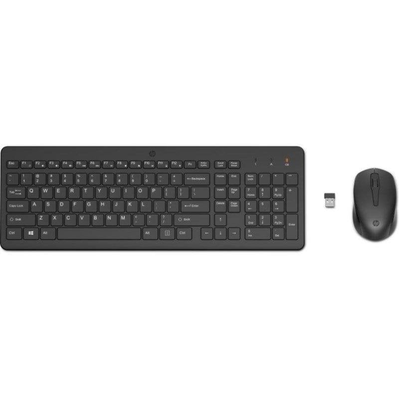 Teclado y Ratón Inalámbrico HP 330 Completo 2.4GHz Negro USB AAA Chiclet Ambidiestro