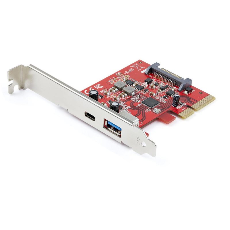 Inateck RedComet U22, PCIe zu USB 3.2 Gen 2 Erweiterungskarte, 6 USB Typ-A und 2 USB Typ-C Anschlüsse, 20 Gbps, Rot