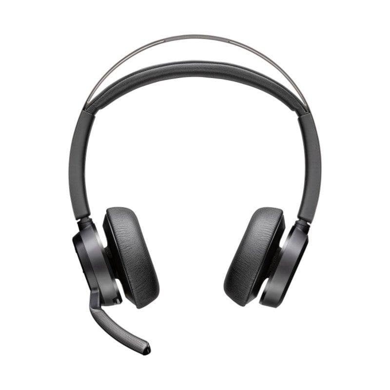 Auriculares Poly Voyager Focus 2 inalámbricos Bluetooth con cancelación de ruido y micrófono negro
