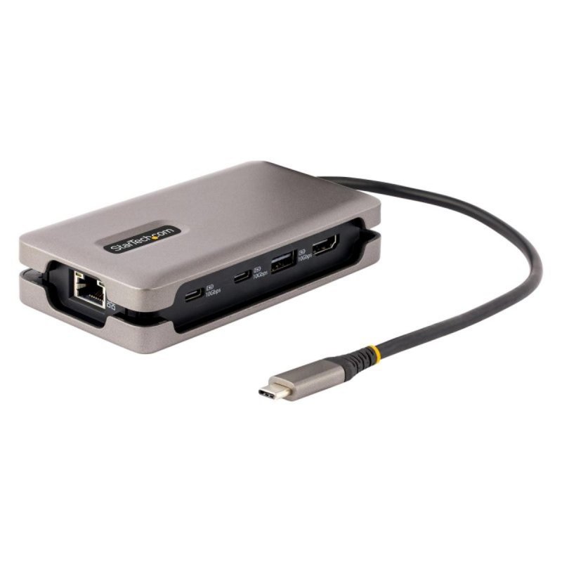 Transformez votre expérience connectée avec l'Adaptateur USB-C StarTech un outil essentiel pour maximiser la productivité et la connectivité sans compromis.Caractéristiques Adaptateur USB-CConnectivité sans effort. Profitez d'une sortie vidéo HDMI 4K à 60Hz doublée de ports USB 3.2 Gen 2 à 10 Gbps pour connecter tous vos périphériques essentiels que ce soit au bureau ou en déplacement.Alimentation rapide et efficace. Avec une puissance de charge pass-through allant jusqu'à 100W l'adaptateur peut alimenter votre ordinateur portable tout en permettant une connexion simultanée de plusieurs appareils USB vous garantissant ainsi une flexibilité totale.Conception portable et pratique. Avec son câble USB-C de 30 cm il est parfait pour une utilisation mobile. Que vous soyez en voyage d'affaires ou à la maison cet adaptateur est conçu pour être léger et facile à transporter.Gestion avancée à travers des outils logiciels. Améliorez la productivité et la sécurité avec l'application Connectivity Tools de StarTech.com liv...
