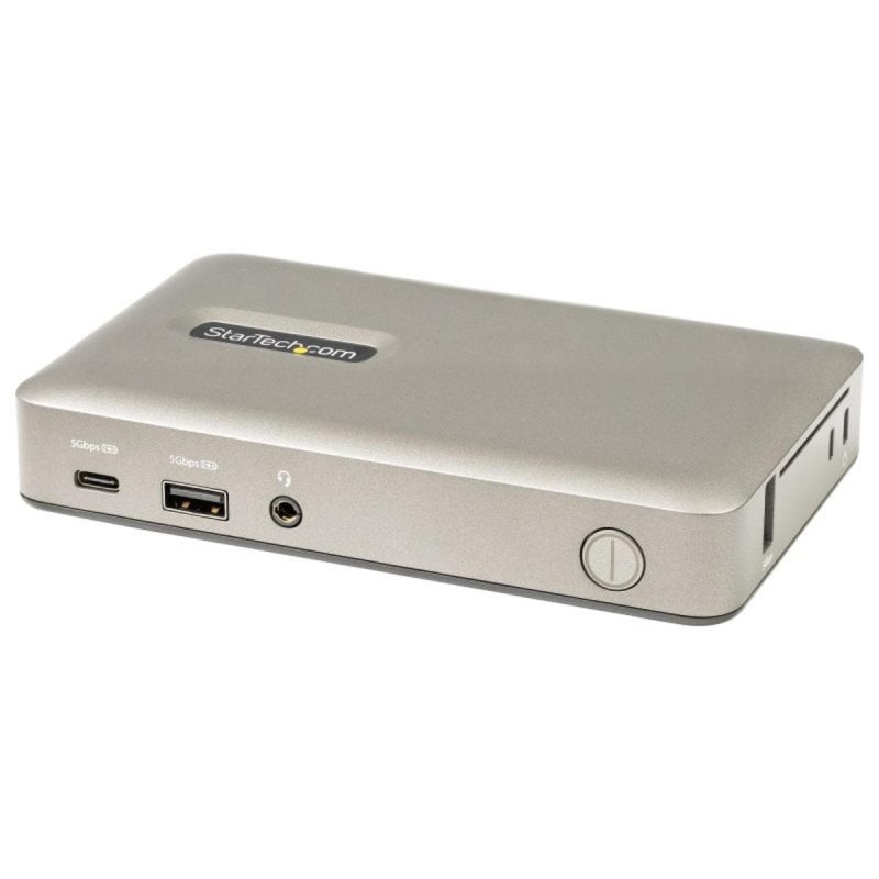 Optimisez votre installation de travail avec la Station d'accueil StarTech.com USB-C offrant une solution tout-en-un pour toutes vos périphéries tout en rechargeant votre appareil. Grâce à sa polyvalence cette station d'accueil transforme votre port USB-C en un hub multi-connectivité performant.Caractéristiques Station d'accueil USB-CConnexion unique polyvalence maximale. Utilisez un seul port USB-C pour vous connecter à un moniteur permettant des résolutions de jusqu'à 4K à 30Hz via DisplayPort ou 1080p via VGA. C'est l'outil idéal pour les professionnels qui ont besoin de flexibilité dans divers environnements de travail.Ports USB 3.1 inclus. Équipée de trois ports USB 3.1 Gen 1 Type-A et d'un port Type-C vous pouvez brancher tous vos périphériques sans compromettre la vitesse de transfert de données avec une bande passante allant jusqu'à 5 Gbit s.Connectivité réseau fiable. Avec un port Ethernet Gigabit vous assurez une connexion Internet stable et rapide essentielle pour le télétravail ou le divertissemen...