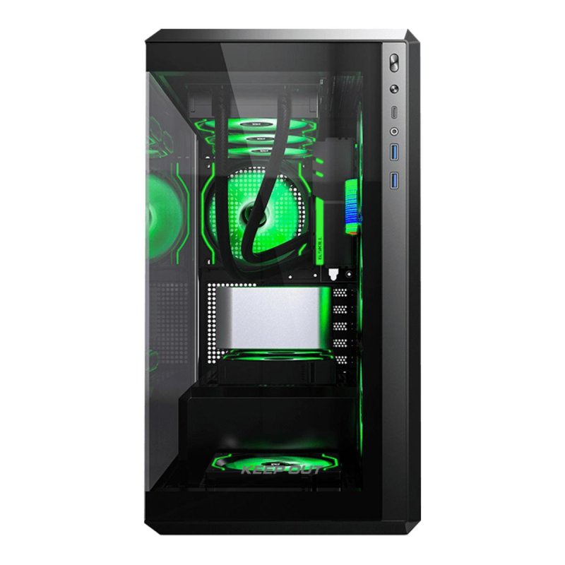 Oversteel Iridiu - Case Per PC Da Gioco Copatibile Con Schede ATX, Icro ATX E ITX, Ventola A