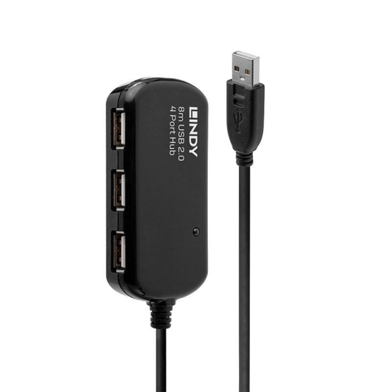 Image of Hub USB Lindy 42781 4 porte 480 Mbit/s 8 metri USB 2.0/1.1 Hub USB Lindy 42781 4 porte 480 Mbit/s 8 metri USB 2.0/1.1 cod079