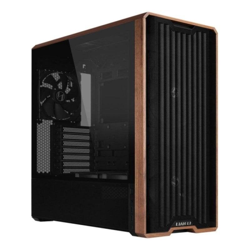 Caixa Lian Li Lancool LAN217X Preta Madeira ATX Vidro Temperado Aço Midi Tower USB 3.2