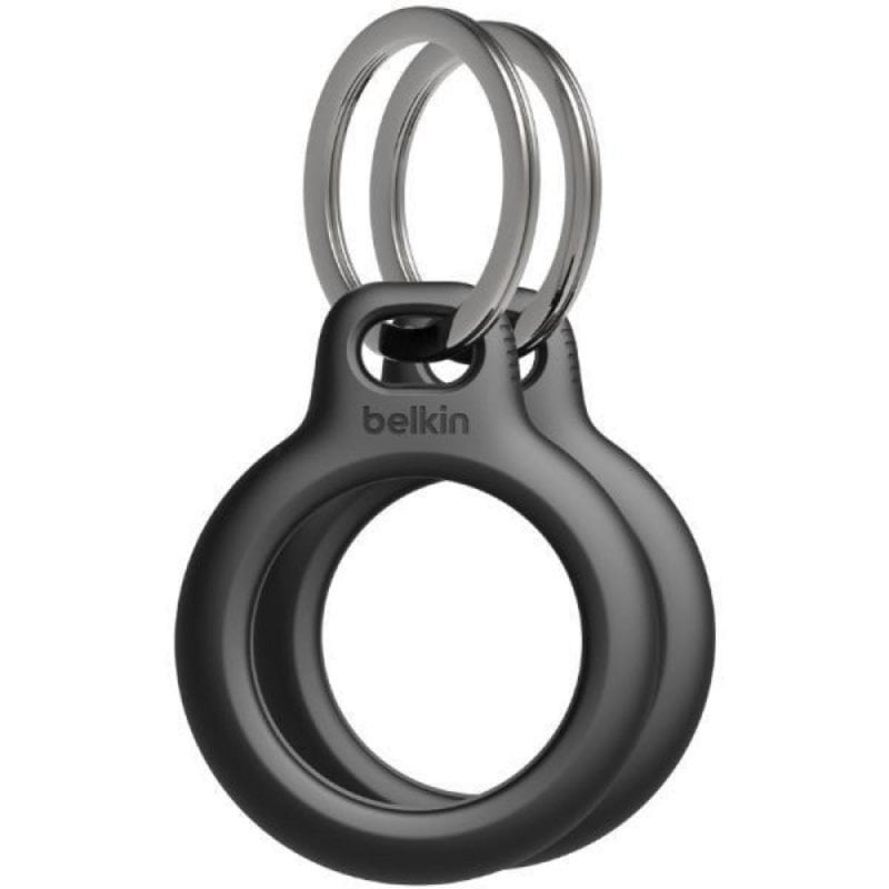Belkin Secure Holder Keyring Airtag 2 pièces Noir, Résistant aux rayures, Compatible Apple