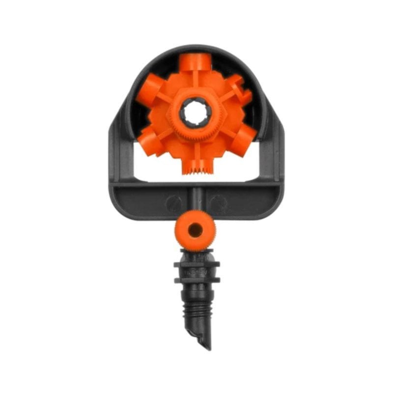 Image of Ugello Irrigazione Regolabile 6 Getti 90°-360° Nero Arancione Controllo Flusso cod079