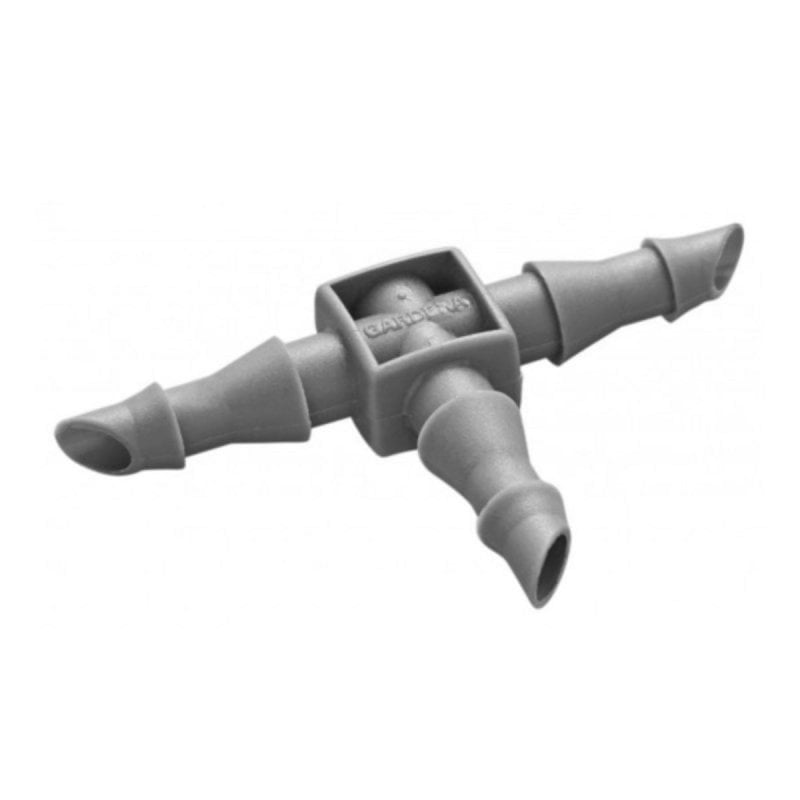 Image of Unione a T Micro-Drip Gardena 13125-26 per Tubo 3/16" con Ramificazioni Facili ed Affidabili cod079