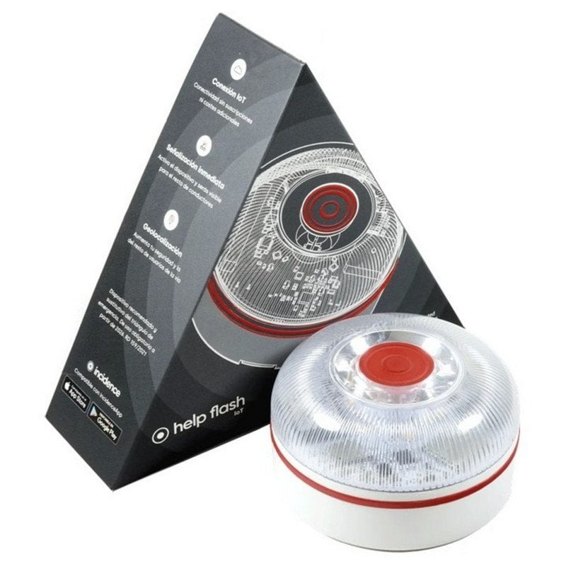 Baliza Emergencia V16 Help Flash IoT DGT 3.0 NB-IoT, Geolocalización, Led Alta Intensidad, IP54