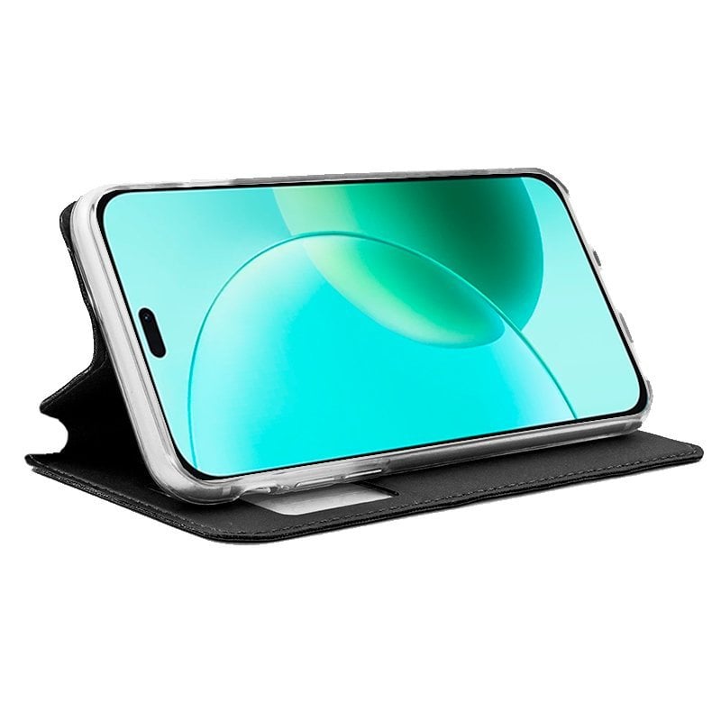 Custodia Honor 400 Lite In Pelle Con Porta Carte E Supporto - Cover Antiurto Flip Folio Rosa Oro, Chiusura Magnetica - 4