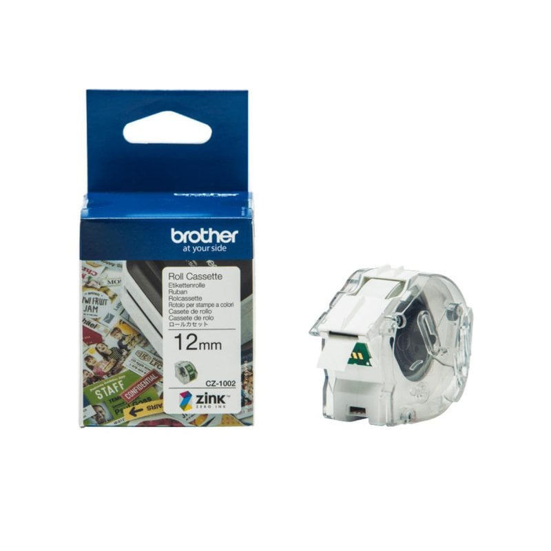 Image of Cinta continua Brother CZ-1002 1,2 cm x 5 m per stampanti VC-500W a getto Inkjet cod079