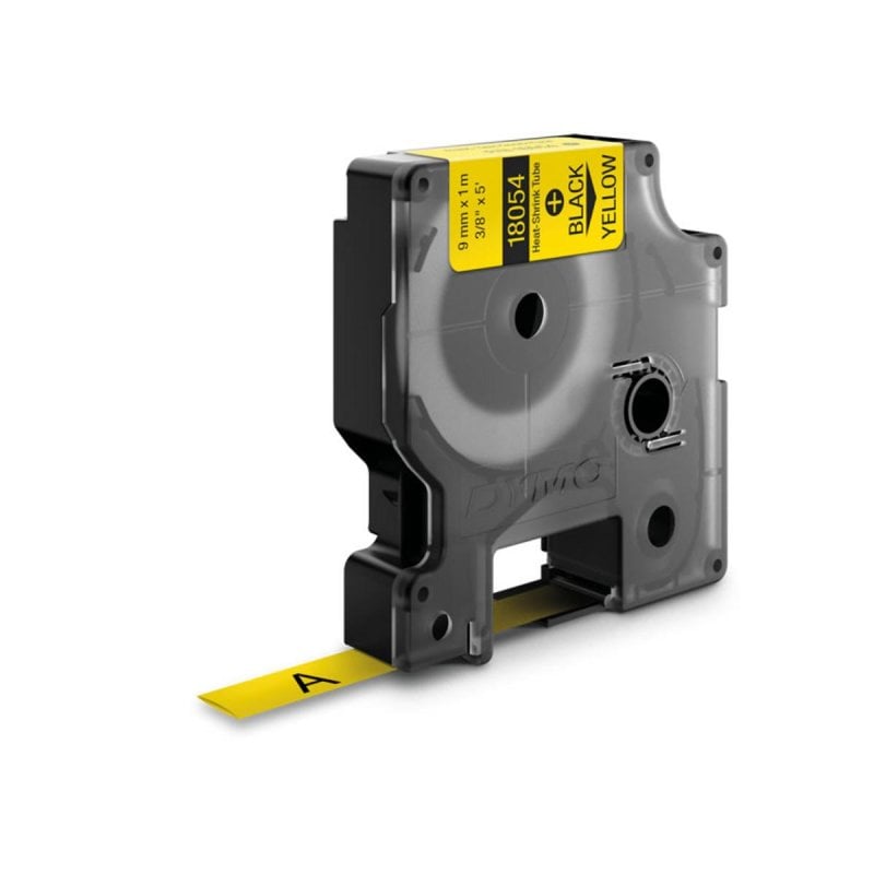 Image of Etichette Termorestringenti DYMO IND 9mm x 1,5m Nero su Giallo Multicolore Resistente cod079