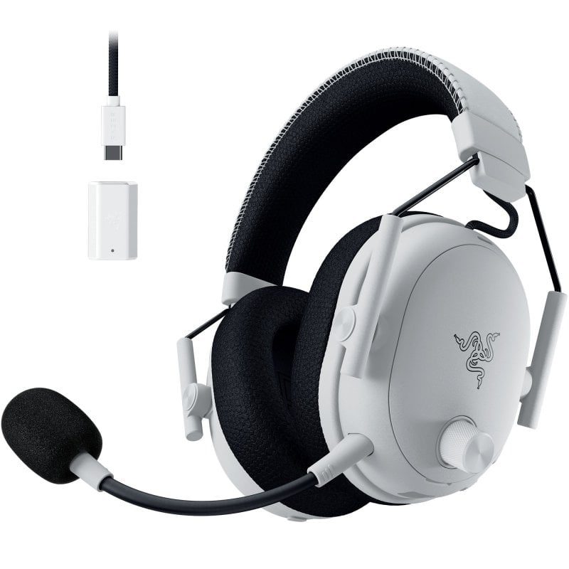 Razer Razer BlackShark V3 Pro Headset Sem Fios HyperSpeed ANC com Áudio Espacial THX Branco Razer Razer BlackShark V3 Pro Headset Sem Fios HyperSpeed ANC com Áudio Espacial THX Branco