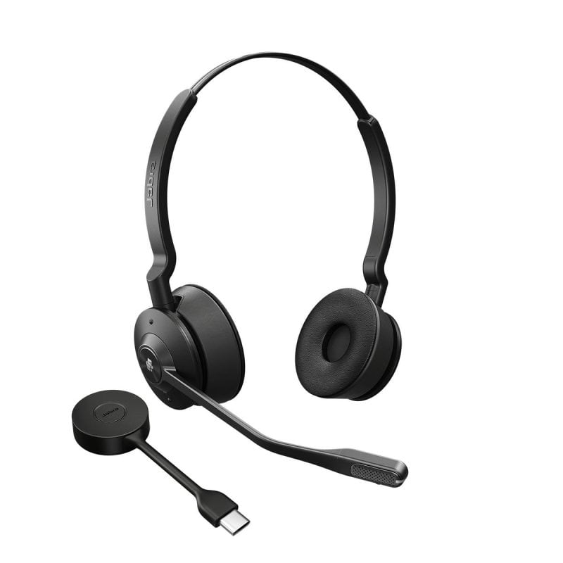 Image of Auricolari Jabra Engage 55 Stereo wireless DECT con Microfono e Protezione SafeTone Nero Titanium cod079