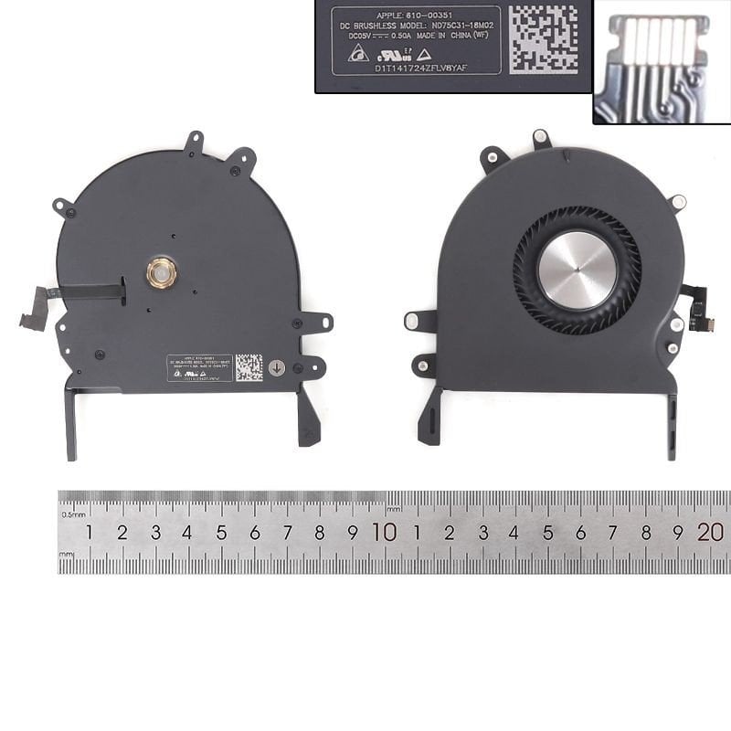 Ventilateur pour ordinateur portable Apple MacBook Pro Retina 16 A2141 Réf. 610-00354-01
