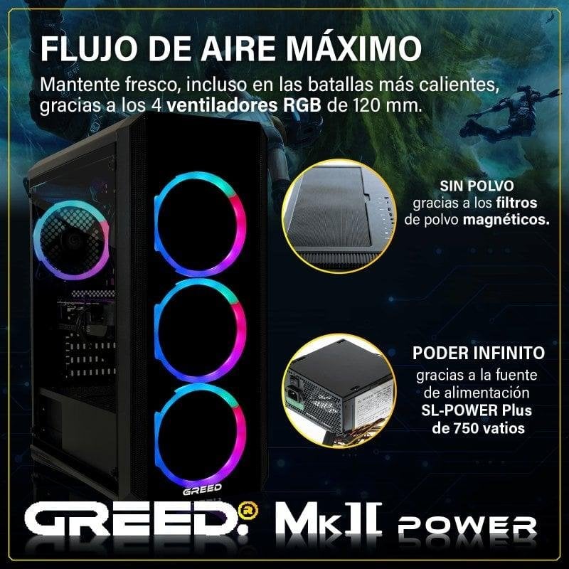 PC GREED MK2 Power AMD Ryzen 7 5700X 32GB RAM 1TB SSD RTX 5060Ti Windows 11 Pro