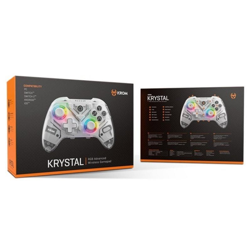 KROM KAISER - NXKROMKSR - Wired Gamepad, progettato per la competizione, Joystick e trigger analogici, back stick configurabili, compatibile con PC, PS3 e PS4 : Krom