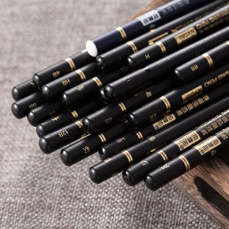 12 Matite Per Schizzi Professionali, Grafite - Set Da 14B A H, Disegno Artistico E Ombreggiatura