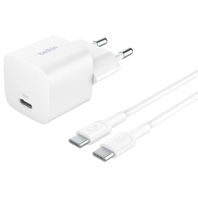 Cargador de pared a usb-c 25w con cable