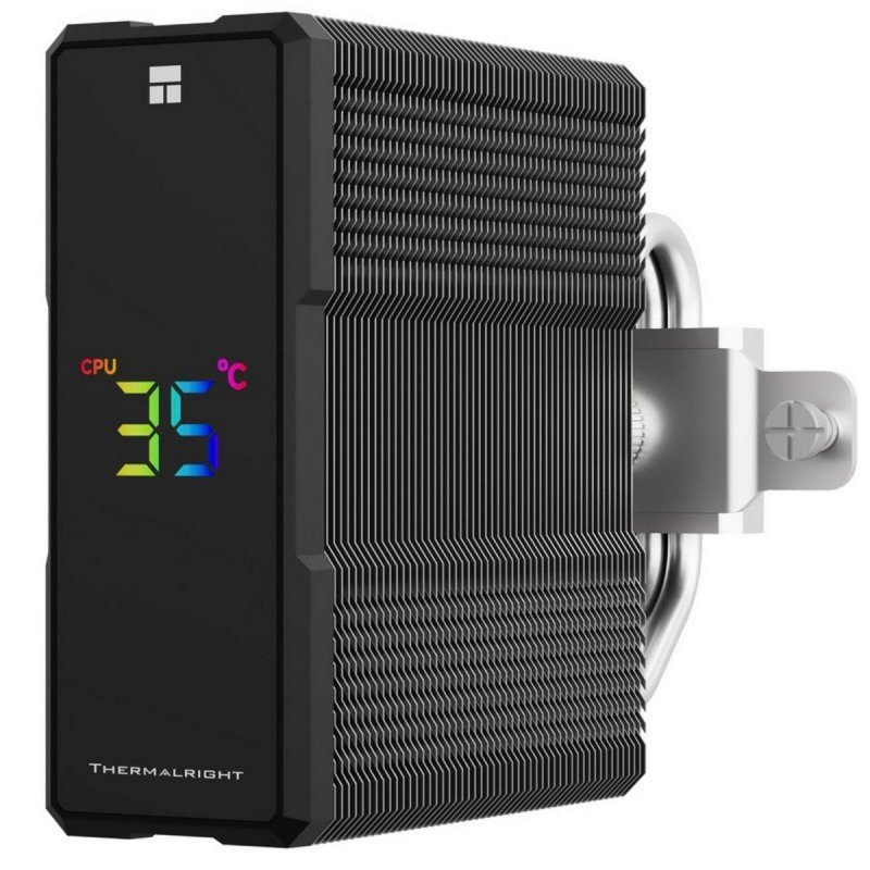 Thermalright Assassin X 120R Digital Black CPU-koeler – 2000 RPM PWM Ventilator, 4 Heatpipes, Digitaal Scherm, Voor Intel LGA1700/1851 En AMD AM4/AM5