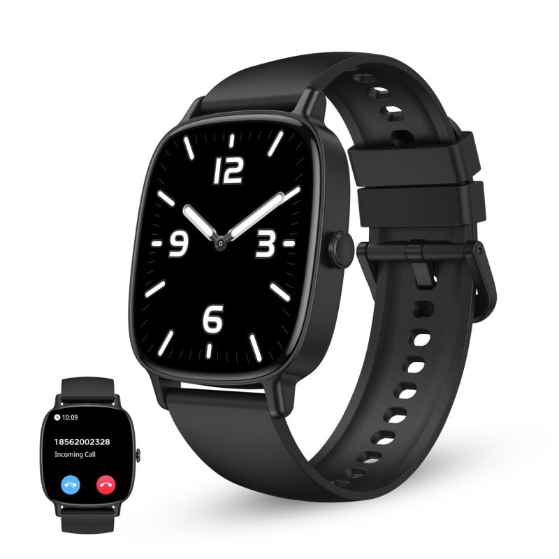 Ksix Pulse Smartwatch, Pantalla 1.83", Autonomía 7 Días, Modo Deporte Y Salud, Llamadas, Ip68, Negro