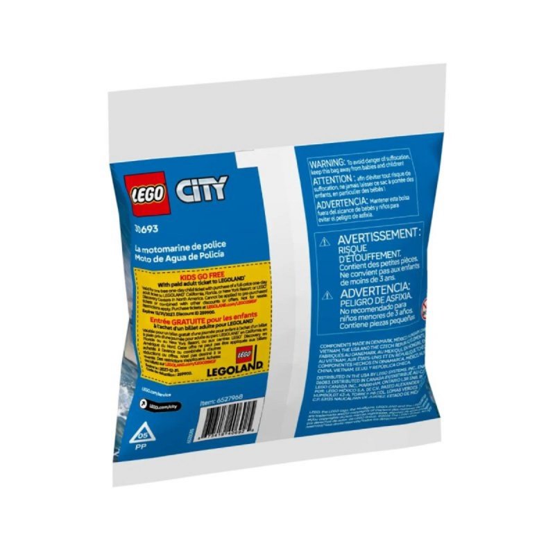 Moto de Agua LEGO City 30693 con Minifigura Policía y Accesorios
