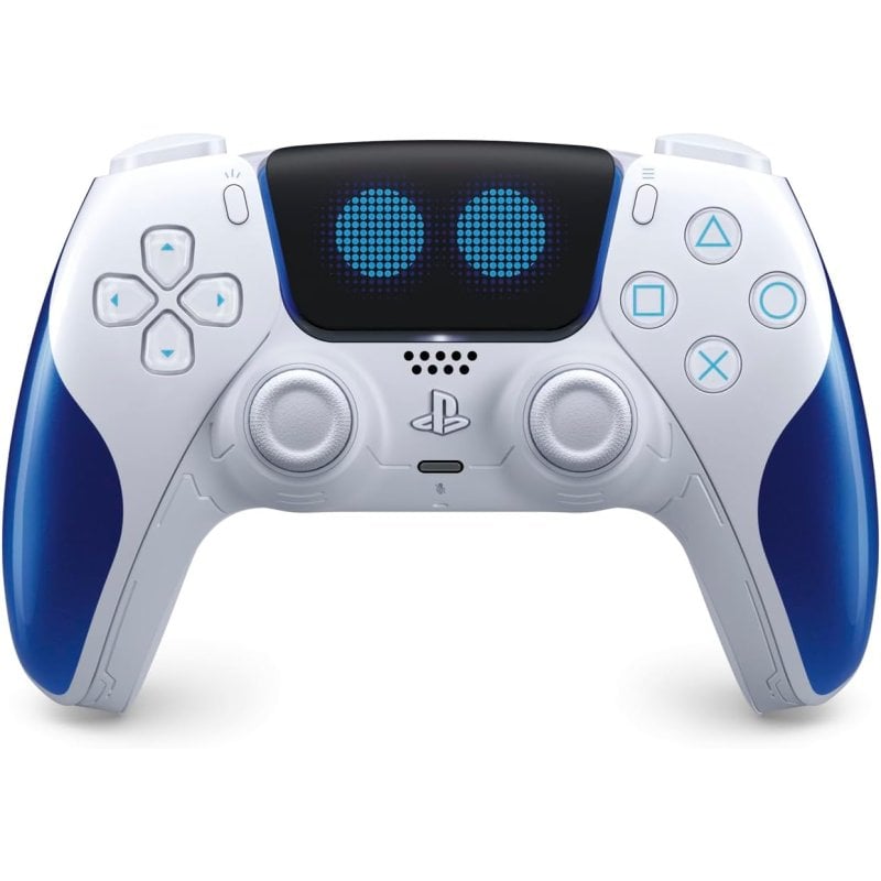 Plongez dans l'univers du gaming immersif avec la manette Sony DualSense ASTRO BOT Joyful Limited Edition alliant design unique et sensations réactives exceptionnelles. Caractéristiques manette Sony DualSense ASTRO BOT Joyful Limited Edition Expérience sensorielle avancée. Ressentez chaque action avec la technologie de retour haptique qui simule fidèlement les interactions du jeu du recul d'une arme à l'effet des éléments. Les gâchettes adaptatives offrent différents niveaux de résistance selon vos mouvements pour une immersion totale. Compatibilité multi-plateformes. Connectez-vous facilement à une PS5 PC Mac Android ou iOS grâce au Bluetooth 5.1 ou via USB-C. Sa compatibilité étendue est un atout majeur pour les joueurs exigeants et technophiles. Ergonomie de pointe. Prise en main optimale garantie par ses contrôles précis la reconnaissance des mouvements via gyroscope et accéléromètre et une surface tactile intuitive. Les commandes rétroéclairées et la finition bleue et blanche lui confèrent une élégance e...