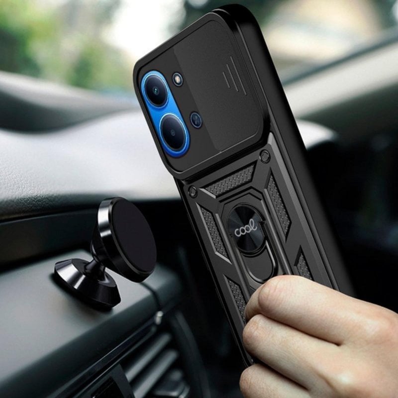 Coque Magnétique Anti-choc Pour Xiaomi POCO M5S – Housse Armor Ring Case Noire