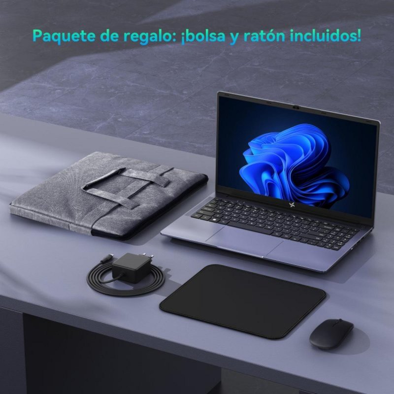 Twin Lake N150 Laptop – 15,6 Zoll FHD IPS, 16 GB RAM, 512 GB SSD, Quad Core Bis 3,6 GHz, WiFi 5, Windows 11 – Schlankes Design Mit Hintergrundbeleuchtung
