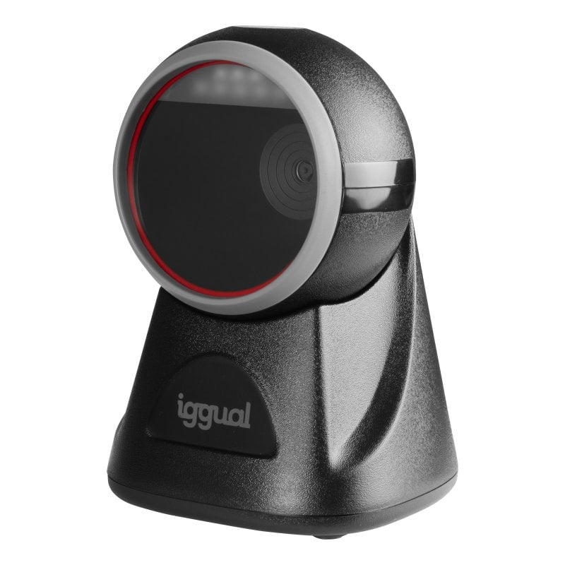Iggual L2DUSB-S-AX Leitor de Códigos de Barras Fixo 1D/2D CMOS USB IP52 ABS PC PMMA TPU Noir
