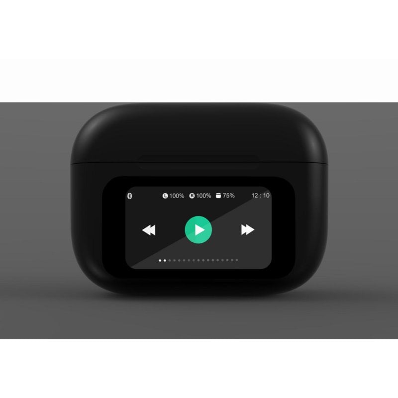 Auriculares Gembird TWS-LCD-ANC-01-BK inalámbricos Bluetooth con Cancelación Activa de Ruido, micrófono y estuche LCD, negros