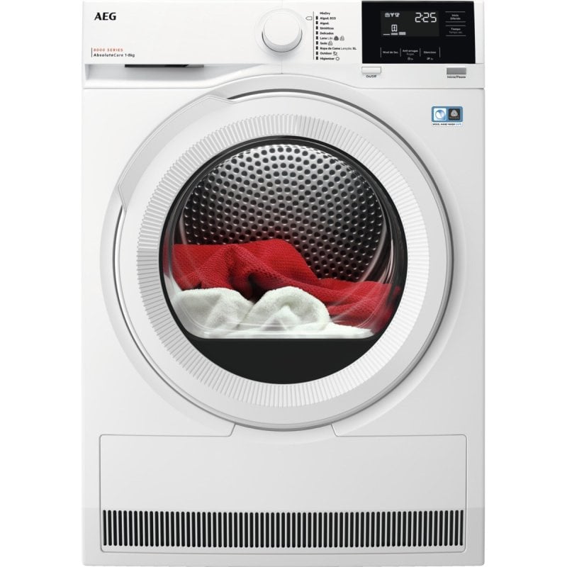 Secadora de bomba de calor AEG TR818A2OB 8 kg C AbsoluteCare Sensidry MixDry