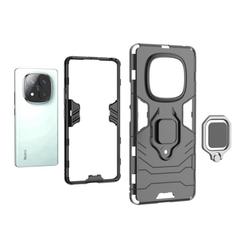 Custodia HAOYE Per Nothing Phone (1) Con Anello Girevole 360° E Supporto Magnetico | Protezione Dual Layer, Colore Rosso - 5