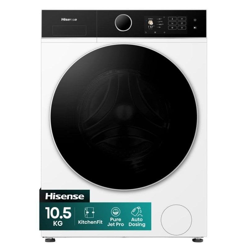 Lave-Linge Hublot Hisense WF5I1045BWQ – 10,5 Kg, 1400 tr/min, Auto Dose, Vapeur