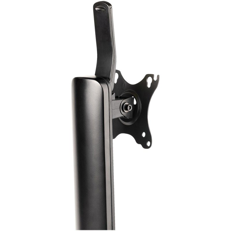 PureMounts PM OFFICE ST 02, Supporto per monitor per due schermi, 2x supporto per monitor da VESA 75x75 a VESA 100x100, regolabile in altezza in modo continuo, inclinabile, orientabile, rotante, nero