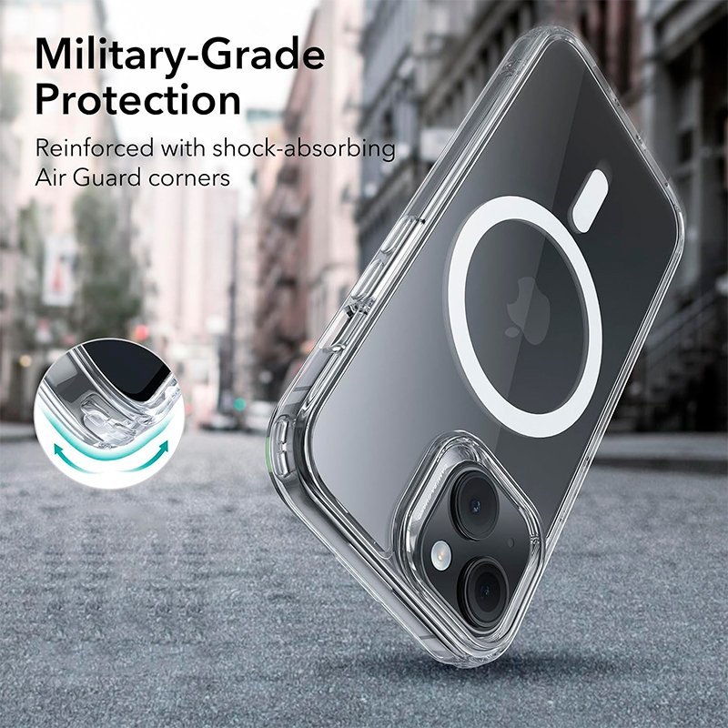 iPhone 13 Mini Case - Heavy Duty Phone Case - Custodia sottile traslucida e opaca, compatibile con MagSafe, testata antiurto con grado di caduta 10FT - HASEEN