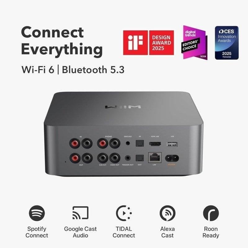 Wiim Digitaler Verstärker Ultra Wifi 6 Bluetooth 5.3 Rca Hdmi Arc Touchscreen