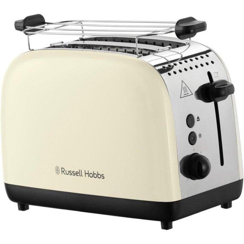 Grille-pain Russell Hobbs 26551-56 2 fentes longues 1600 W 6 niveaux Décongélation Réchauffage Crème et argent