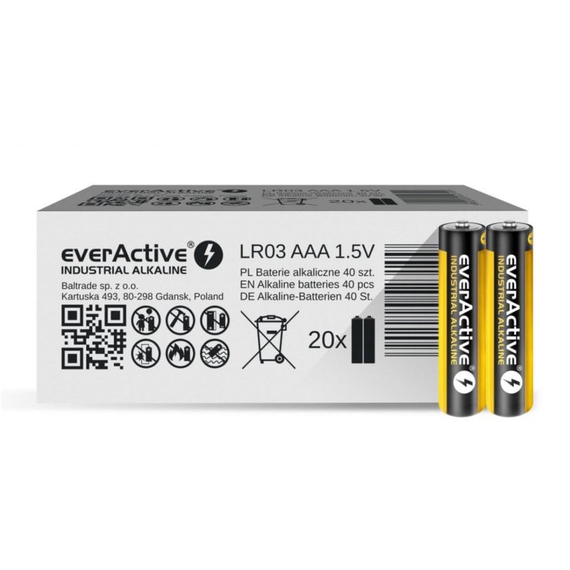 Pila Everactive EVLR03S2IK Alcalina AAA 1100 mAh Pack 40 Unidades